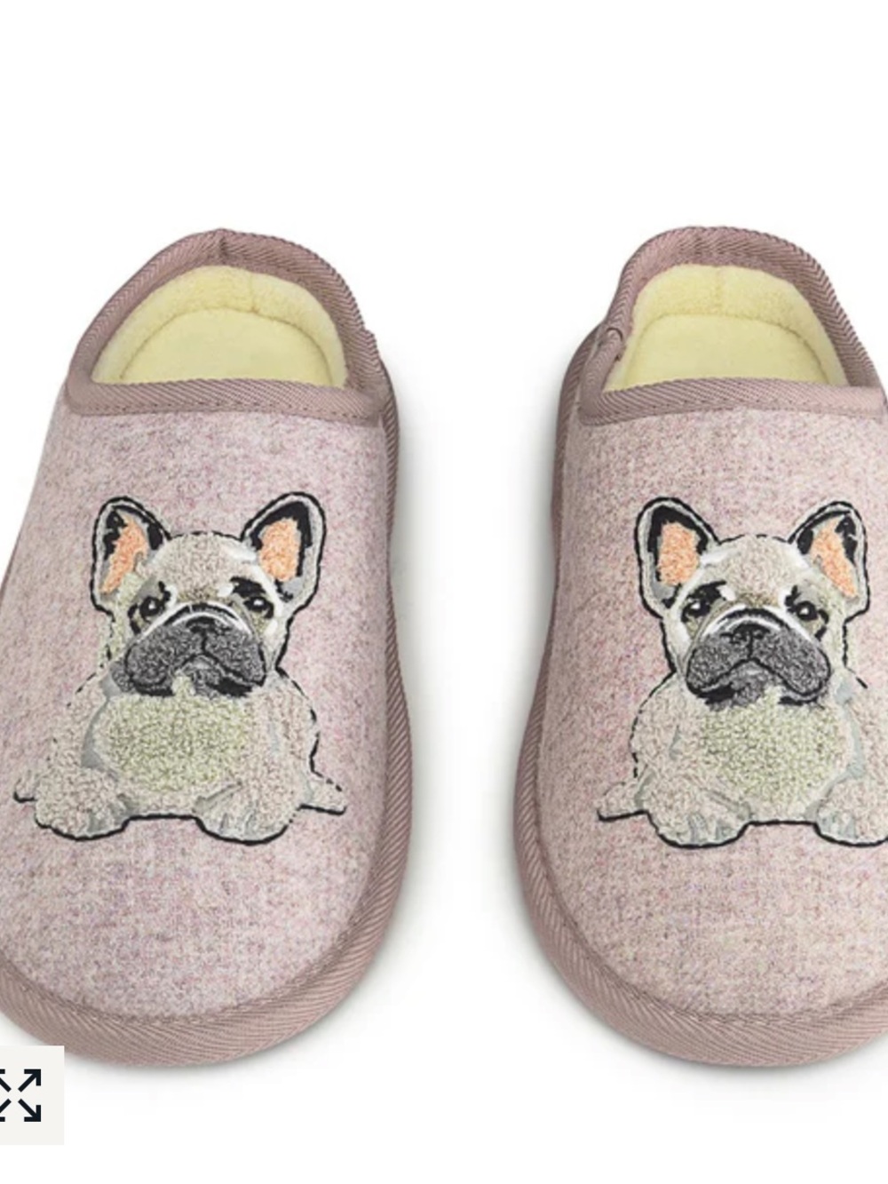 RADLEY LONDON Blush Pink French Bulldog Women’s Slippers Size 5